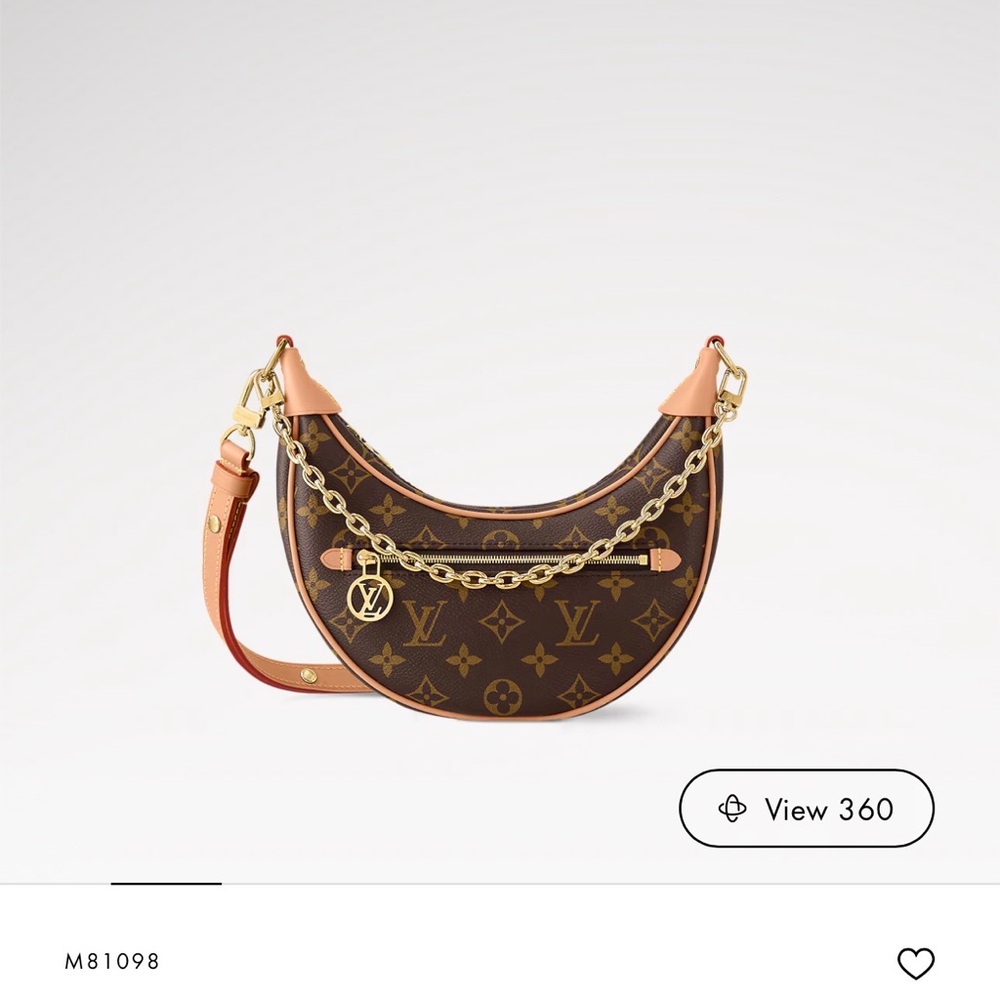 Louis Vuitton Brown Monogram Shoulder Bag with Gold Chain